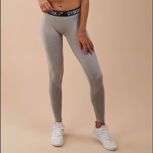 Gymshark Flex Leggings - Light Grey Mark/Black